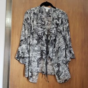 Sheer open blouse
